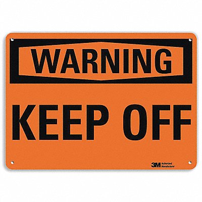 Warning Sign 7 in x 10 in Aluminum