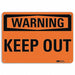 Danger Sign 7 in x 14 in Aluminum