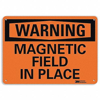 Warning Sign 10 in x 14 in Aluminum