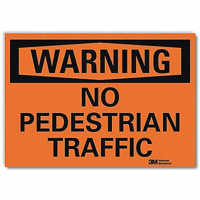 Rflct Pedestrian Trffc Lbl 10x14in Alum