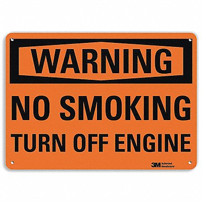 Rflctv No smoking Sign 7 in x 10 in Alum