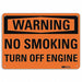 Reflective No smoking Sign 10x14in Alum