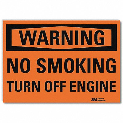 Rflct No smoking Lbl 10x14in Alum