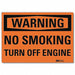 Rflct No smoking Lbl 10x14in Alum