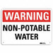 Warning Sign 10 in x 14 in Plastic