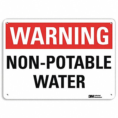 Warning Sign 7 in x 10 in Plastic