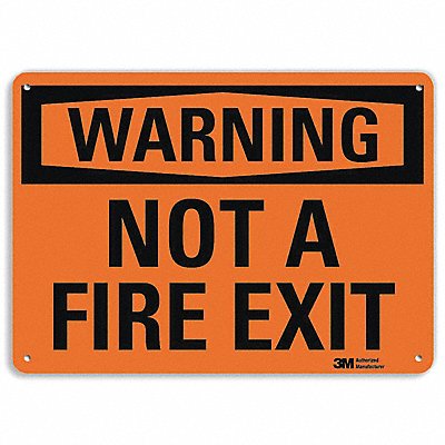 Security Sign 10 in x 14 in Aluminum