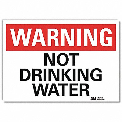 Warning Sign 5 in x 7 in Rflct Sheeting