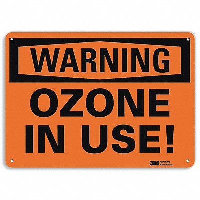 Warning Sign 7 in x 10 in Aluminum