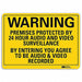 Warning Sign 10 in x 14 in Plastic