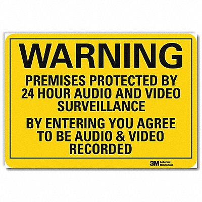 Security Sign 10x14in Rflctive Sheeting