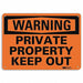 Warning Sign 7 in x 10 in Aluminum