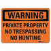 Danger Sign 7 in x 10 in Aluminum