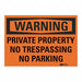 Security Sign 5 in x 7 in Rflct Sheeting