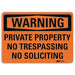 Security Sign 10 in x 14 in Aluminum