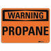 Warning Sign 10 in x 14 in Aluminum