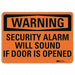 Security Sign 10 in x 14 in Plastic