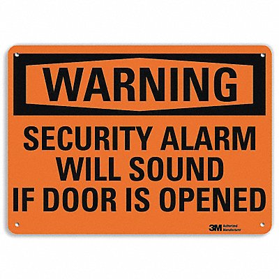 Security Sign 7 in x 10 in Plastic