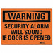 Security Sign 5x7in Reflective Sheeting