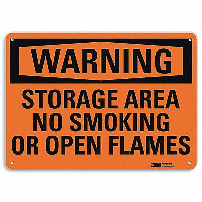 No Smoking Sign 10 in x 14 in Aluminum