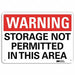 Warning Sign 7 in x 10 in Plastic