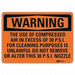 Warning Sign 7 in x 10 in Aluminum