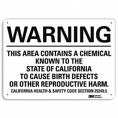 Warning Sign 10 inx14 in Aluminum