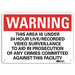 Warning Sign 7 in x 10 in Plastic