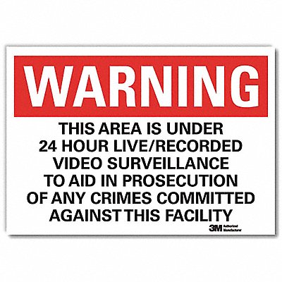 Security Sign 7x10in Reflective Sheeting