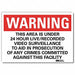 Security Sign 5x7in Reflective Sheeting