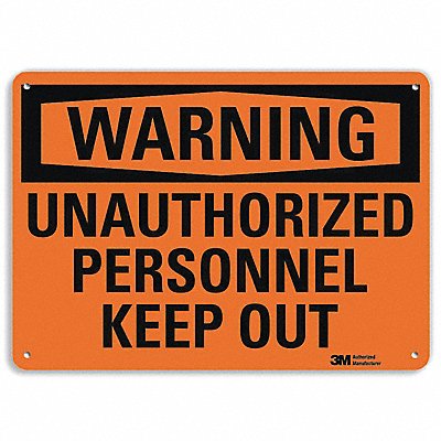 Security Sign 10 in x 14 in Plastic