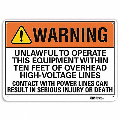 Danger Sign 7 in x 10 in Aluminum