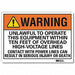 Warning Sign 5inx7in Reflective Sheeting