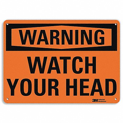 Warning Sign 7 in x 10 in Aluminum