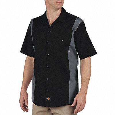 Work Shirt Shrt Sleeve Blk Charcoal 3XLT