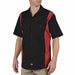 Work Shirt Short Sleeve Black Red M