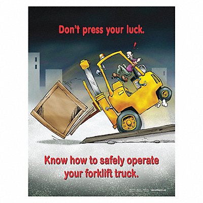 Safety Poster 22 in x 17 in Paper