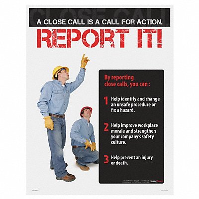 Safety Poster 22 in x 17 in Paper