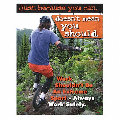 Safety Poster 22 in x 17 in Paper