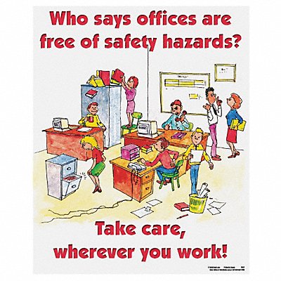 Safety Poster 22 in x 17 in Paper