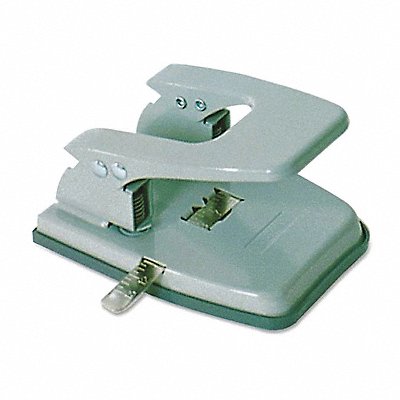 Two-Hole Paper Punch 1/4in Hole Dia Gray