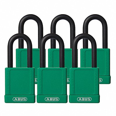 Lockout Padlock KA Green 1-3/4 H PK6