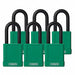 Lockout Padlock KA Green 1-3/4 H PK6