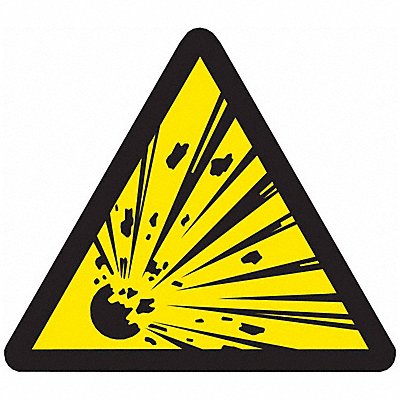 Warning Labels 1/2inHx1/2inW Vinyl PK10