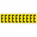 Letter Label E Blk On Yllw 2-1/4inH