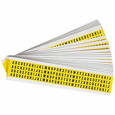 Letter Label A Thru Z Blk/Yllw 3/8 PK25