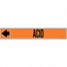 Pipe Marker Acid 2 in H 12 in W
