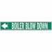 Pipe Marker Boiler Blow Down 2in H