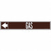 Pipe Marker Gas 2 in H 12 in W