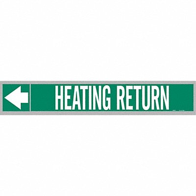 Pipe Mrkr Heating Retrn 1in H 8in W